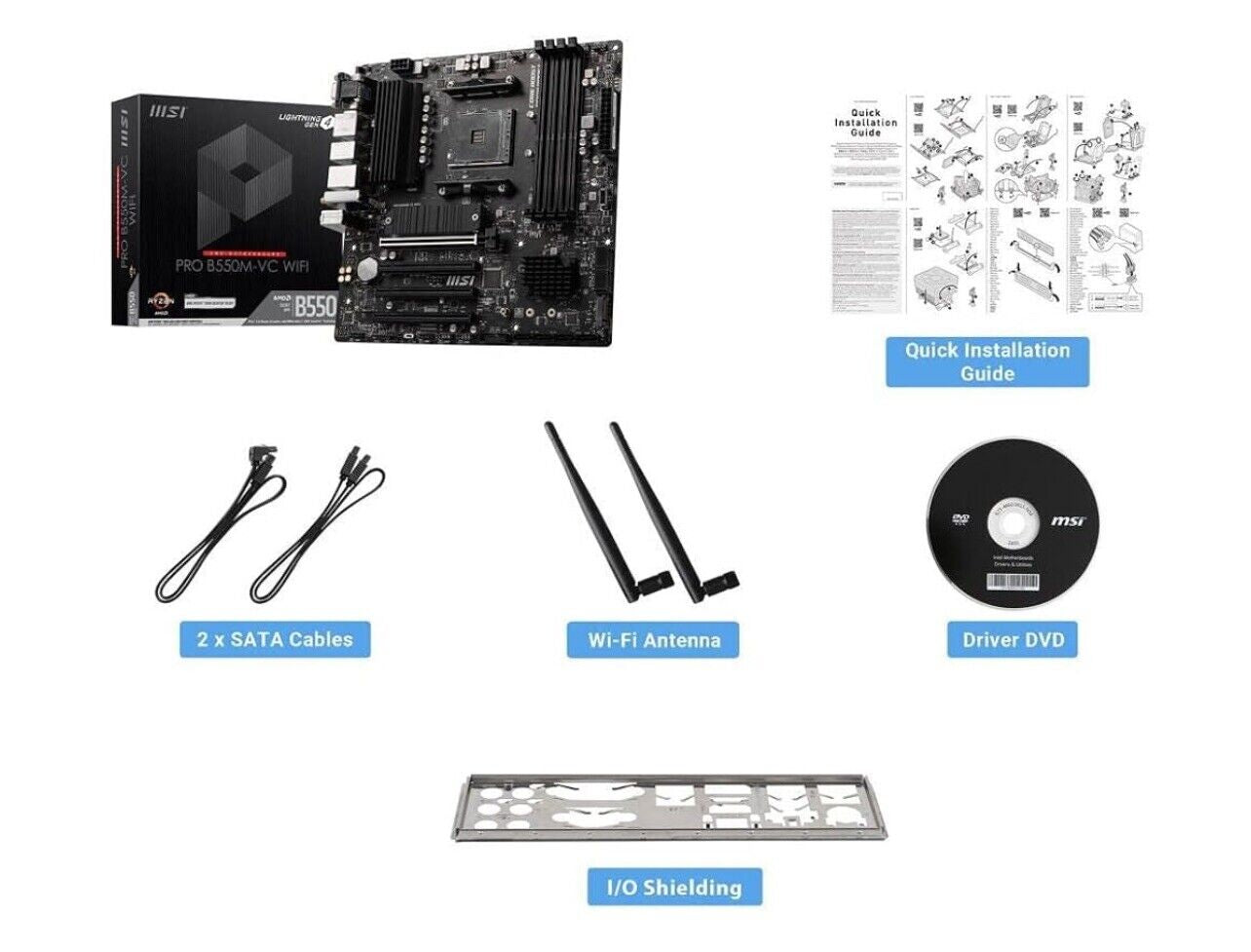 MSI PRO B550M-VC Wifi Proseries Motherboard (AMD Ryzen 5000 Series
