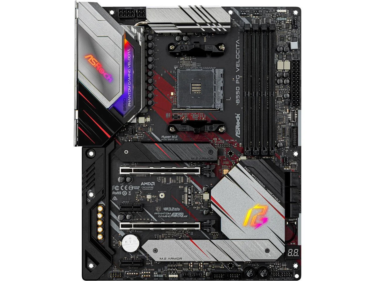 Phantom Gaming B550 PG VELOCITA AM4 AMD B550 SATA 6Gb/S ATX AMD Motherboard